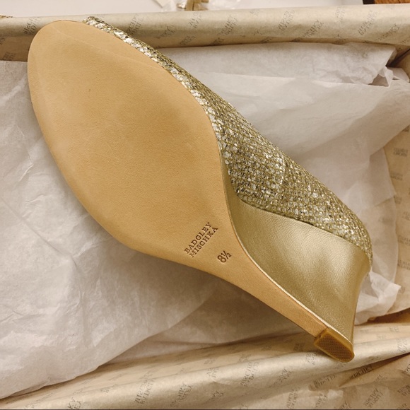 Badgley Mischka Awake Glitter Wedge Pumps - Picture 6 of 7